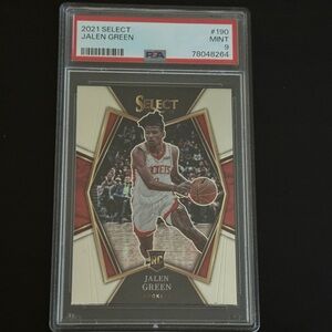 2021 Panini Prizm Jalen Green #306 Rookie Card PSA 9 Rockets